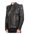 Balmain Lambskin Gold Button Jacket In Multi