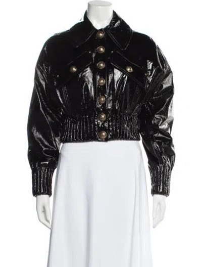 Pre-owned Balmain Lambskin Jacket In Black