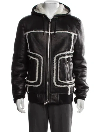Pre-owned Balmain Lambskin Jacket In Blue