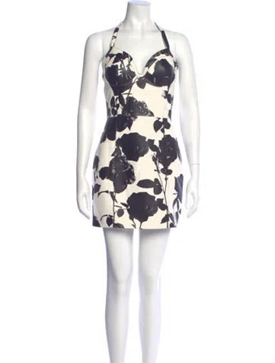 Pre-owned Balmain Lambskin Mini Dress In Multi