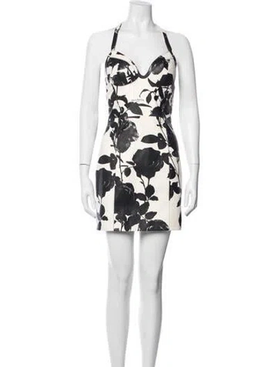 Pre-owned Balmain Lambskin Mini Dress In Multi