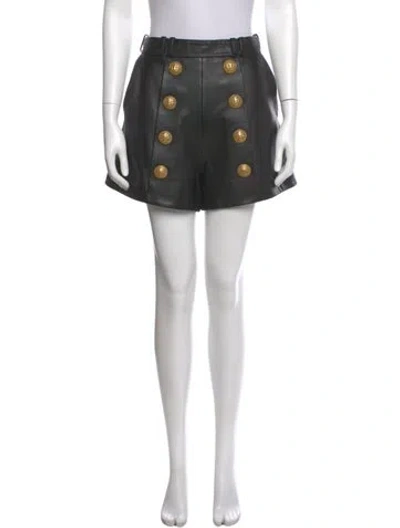 Pre-owned Balmain Lambskin Mini Shorts In Multi