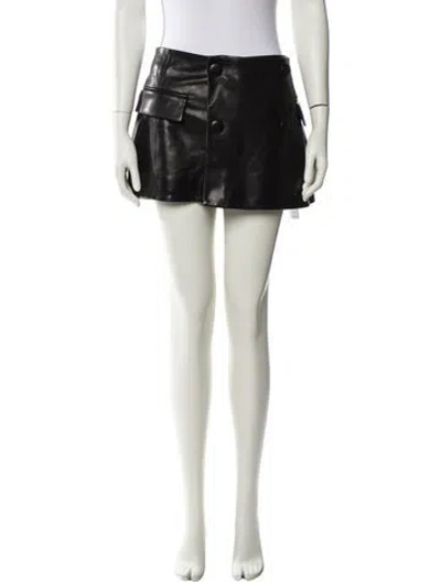 Pre-owned Balmain Lambskin Mini Shorts In Neutral