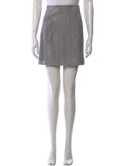 Pre-owned Balmain Lambskin Mini Skirt In Black