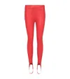 Balmain Quilted Leather Stirrup Leggings In Multi