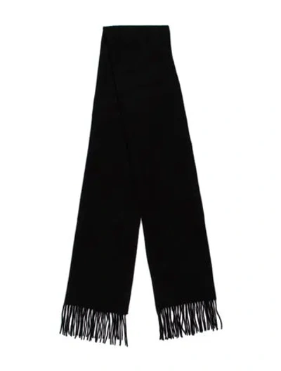 Pre-owned Balmain Lambswool Scarf In Black