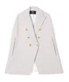 Balmain Lapel Coat In White