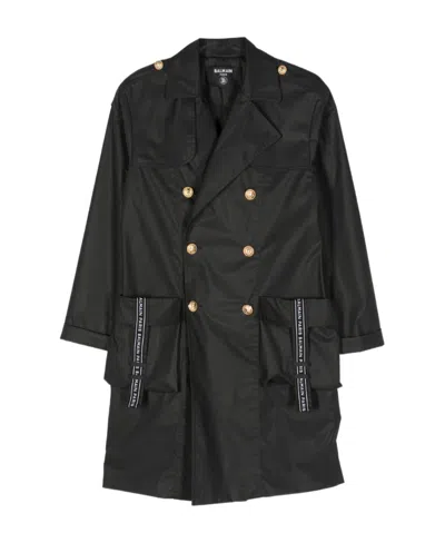 Balmain Lapel Double-breasted Windbreaker
