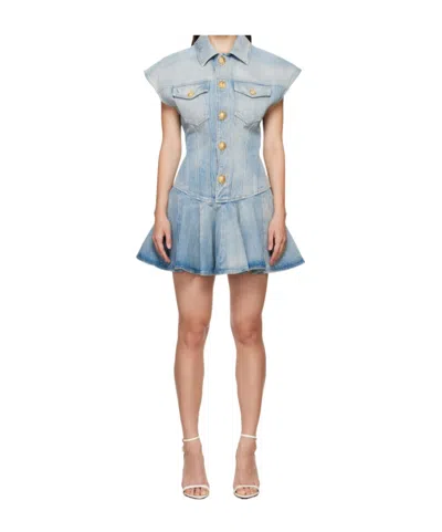 BALMAIN DENIM MINI DRESS