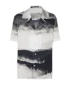 Balmain Moon Print Buttoned Shirt In White