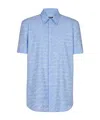 Balmain Love Letter-jacquard Shirt In Blue
