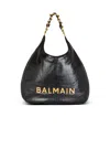 Balmain Large 1945 Moon Leather Shoulder Bag In Black