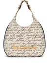 Balmain Large 1945 Soft Hobo Shoulder Bag In White