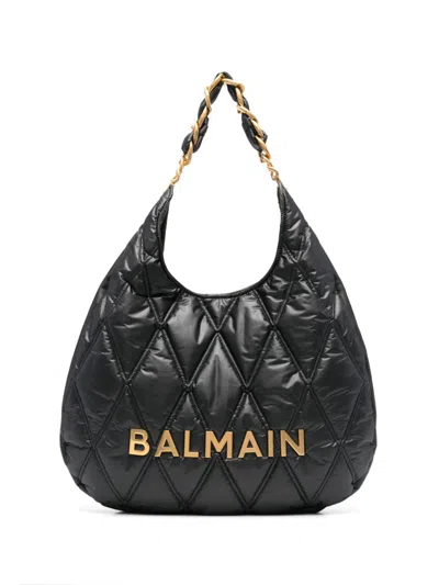 Balmain Large 1945 Tote Bag In Black