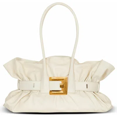 Balmain Large Calfskin Anthem Bag In Metallic