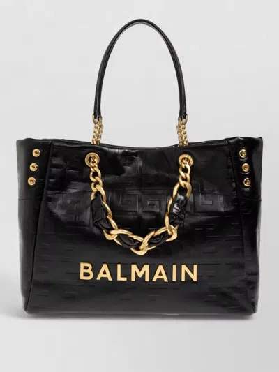 Balmain Large Shoulder Tote Bag Chain Handles
