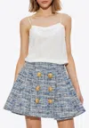 Balmain Layered Sleeveless Tank Top In White
