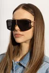 Balmain Le Masque Black Titanium & Acetate Shield Sunglasses In Grey