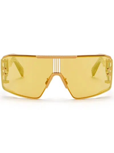 Balmain Le Masque Tinted Sunglasses In Yellow