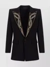 Balmain Leaf Design Embroidered Blazer