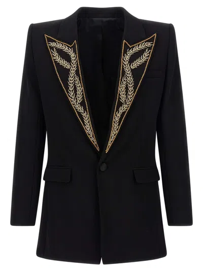 BALMAIN LEAF EMBROIDERY BLAZER