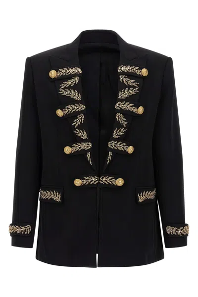 BALMAIN LEAF EMBROIDERY BLAZER