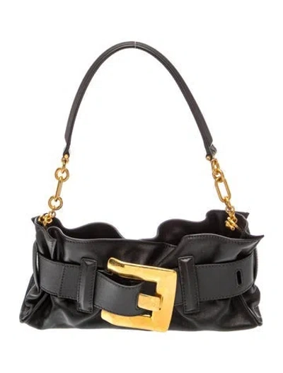 Pre-owned Balmain Leather Anthem In Black