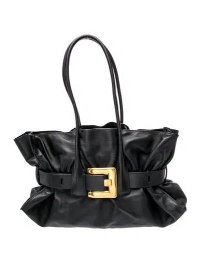 Pre-owned Balmain Leather Anthem Tote Large In Black