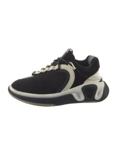 Pre-owned Balmain Leather Athletic Sneakers In Black