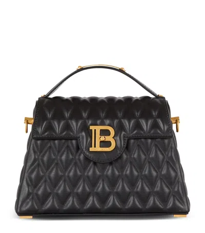 Balmain Leather B-buzz Dynasty Shoulder Bag In Black