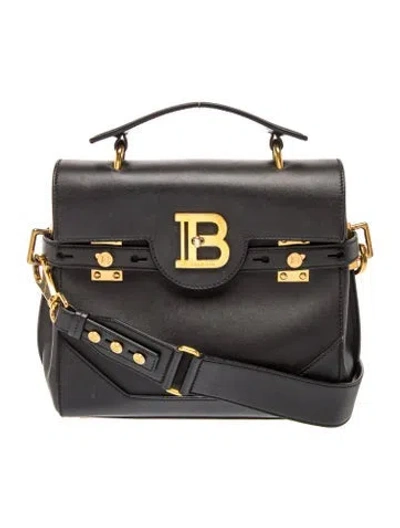 Pre-owned Balmain Leather B-buzz 23 Bag Small In Black