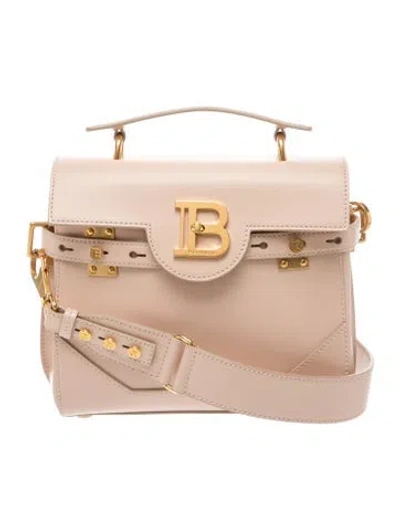 Pre-owned Balmain Leather B-buzz 23 In Neutral
