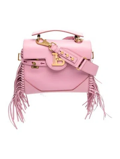 Pre-owned Balmain Leather B-buzz In Pink