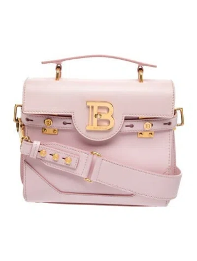 Pre-owned Balmain Leather B-buzz Small In Pink