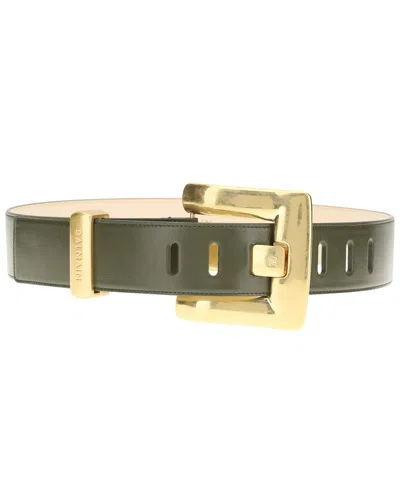 Balmain Leather Belt In Green