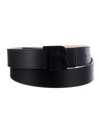 Pre-owned Balmain Leather Belt Kit In Black