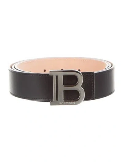 Pre-owned Balmain Leather Belt Kit In Black