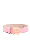 Balmain Leather Belt In Pink