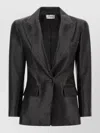 Balmain Structured-shoulder Lambskin Jacket In Black