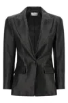 Balmain Structured-shoulder Lambskin Jacket In Black