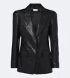 Balmain Structured-shoulder Lambskin Jacket In Black