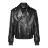 Balmain Leather Bomber Jacket In Black