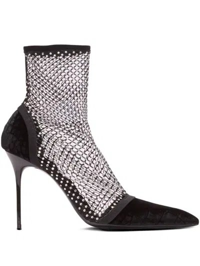 Balmain Stiefel Aus Leder In Black