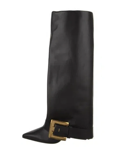 Pre-owned Balmain Leather Boots In Black