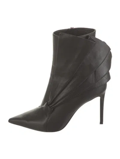 Pre-owned Balmain Leather Boots In Black