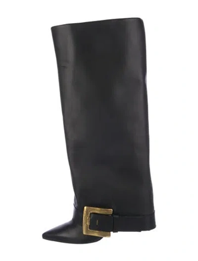 Pre-owned Balmain Leather Boots In Black