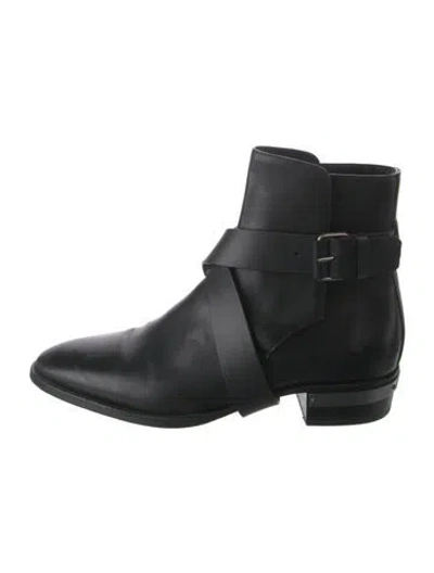 Pre-owned Balmain Leather Boots In Black