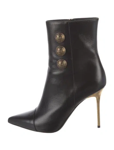 Pre-owned Balmain Leather Boots In Black