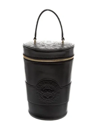 Pre-owned Balmain Leather Bucket Bag In Black