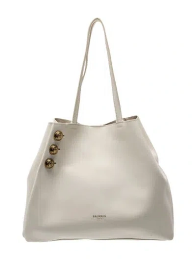 Pre-owned Balmain Leather Bucket Bag In Black